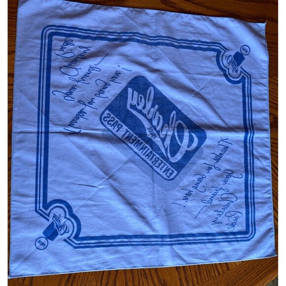 Charley Pride Entertainment Pass Country Music Tour Blue Bandana Handkerchief - Picture 9 of 9